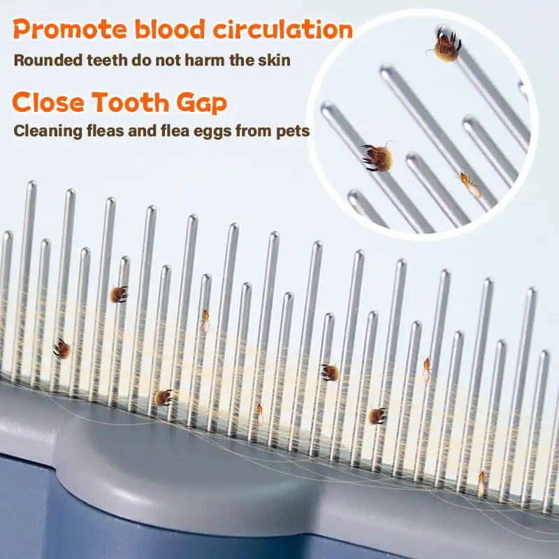 Self-Cleaning Pet Flea Comb Grooming Brush Washable Cat Hair Comb Knot Removal Floating Hair Cleaning Brushes
