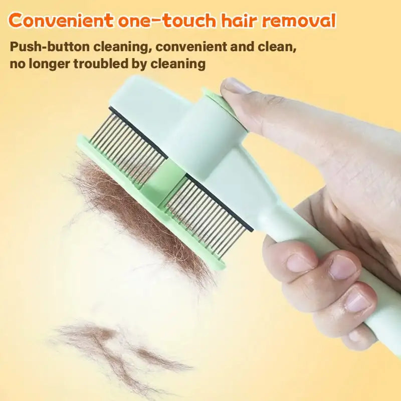 Self-Cleaning Pet Flea Comb Grooming Brush Washable Cat Hair Comb Knot Removal Floating Hair Cleaning Brushes